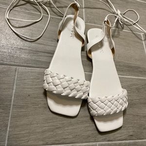 White sandals
